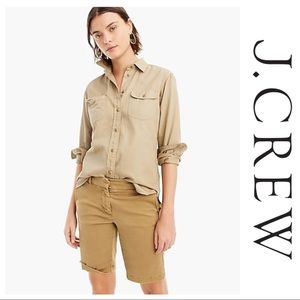 J. Crew bermuda chino shorts khaki size 00 NWOT